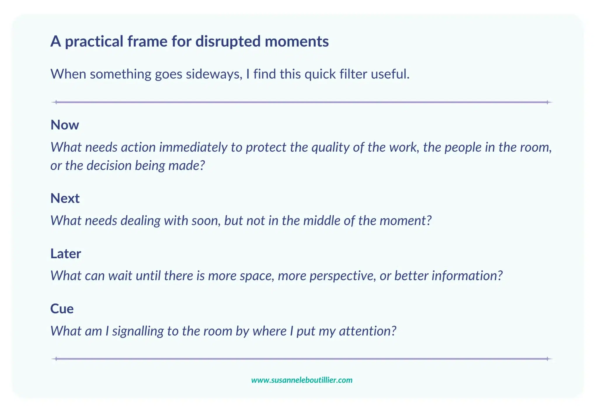 In pressured rooms, disruption is rarely the real problem