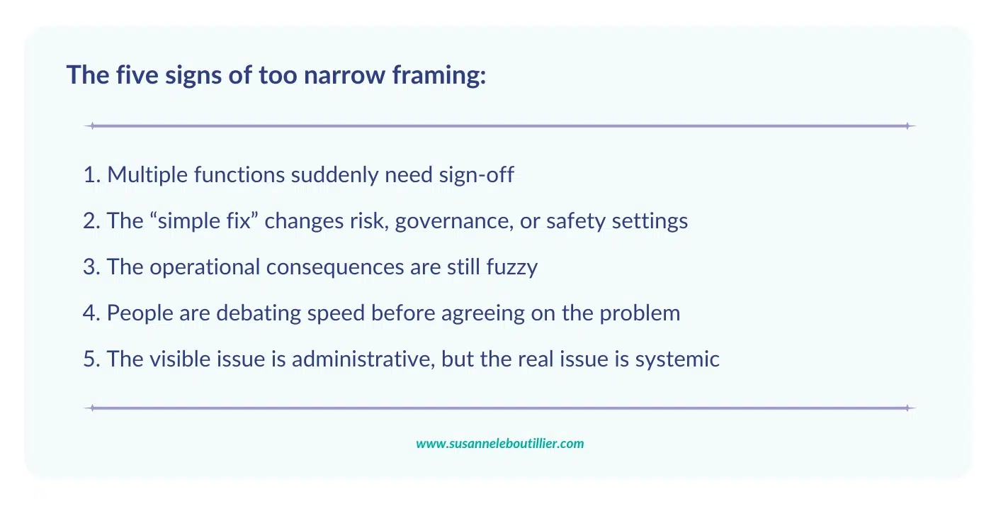 the five signs of too narrow framing